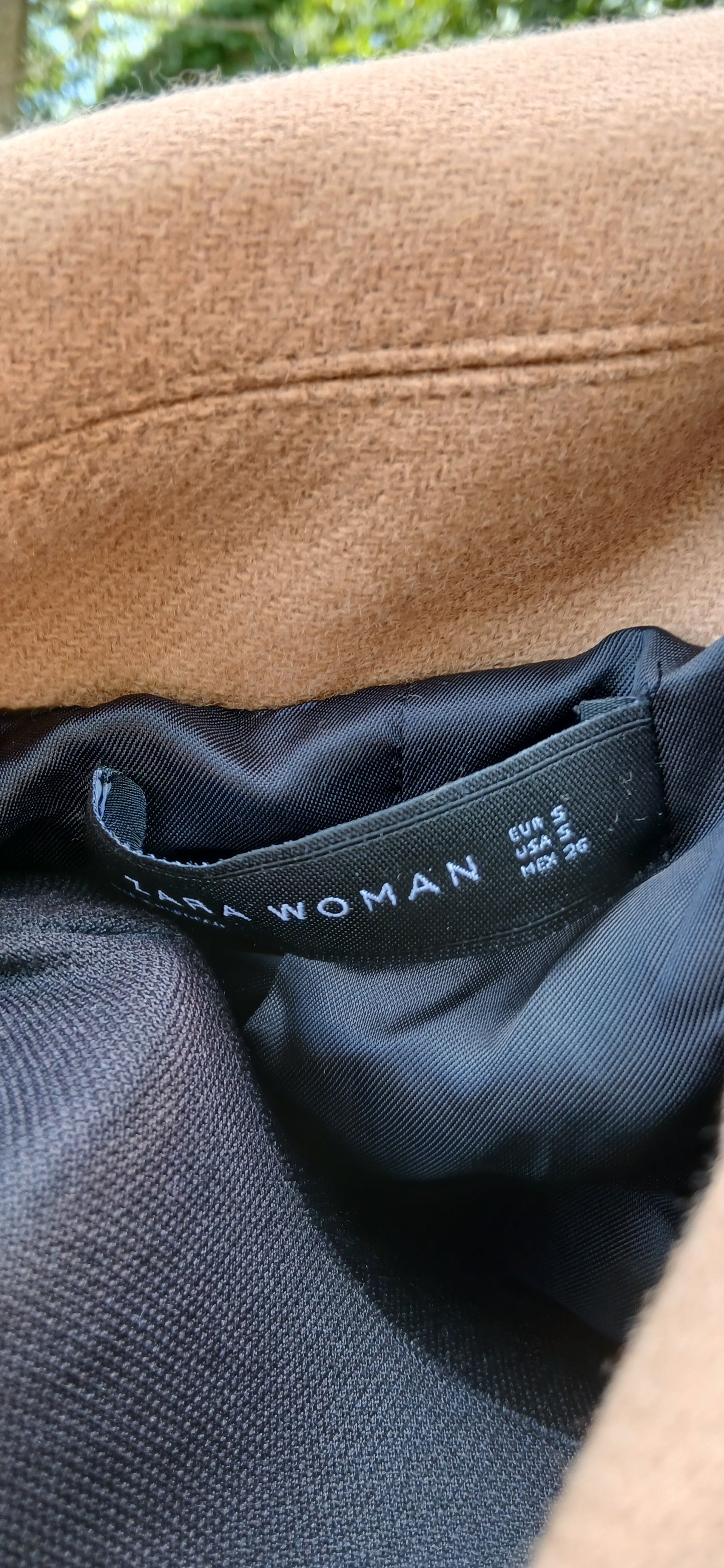 Zara coat size 8