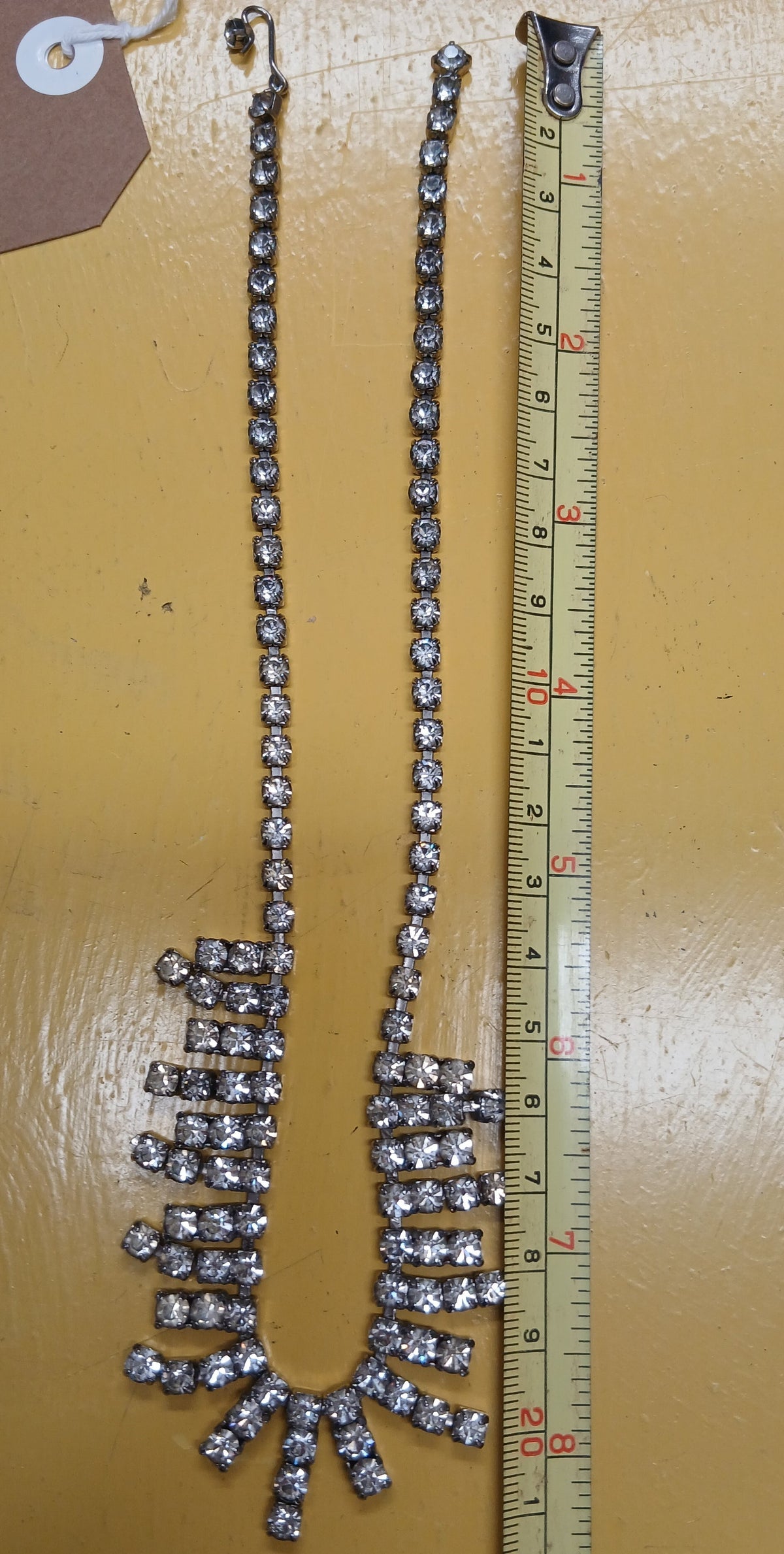 Vintage rhinestone neckline