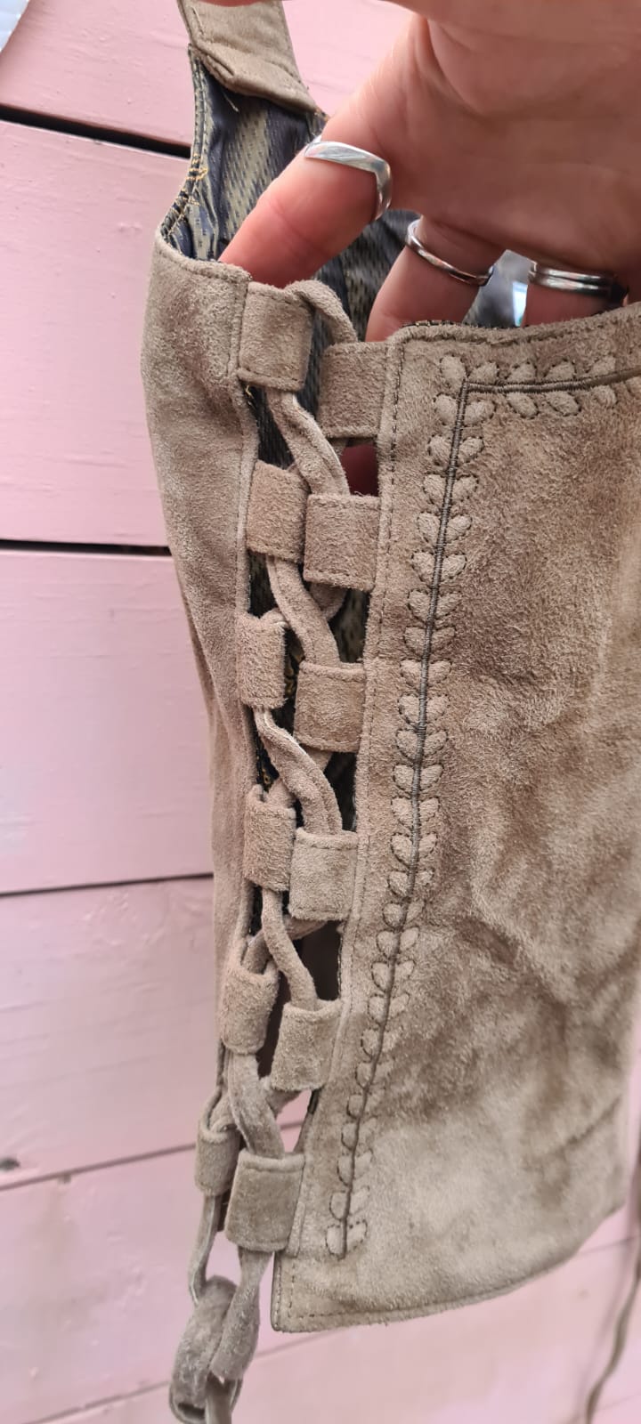 Vintage leather corset size 14