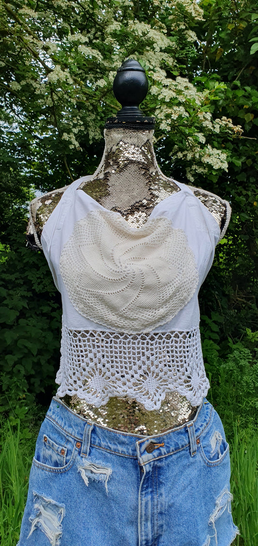 Handmade boho top size 10