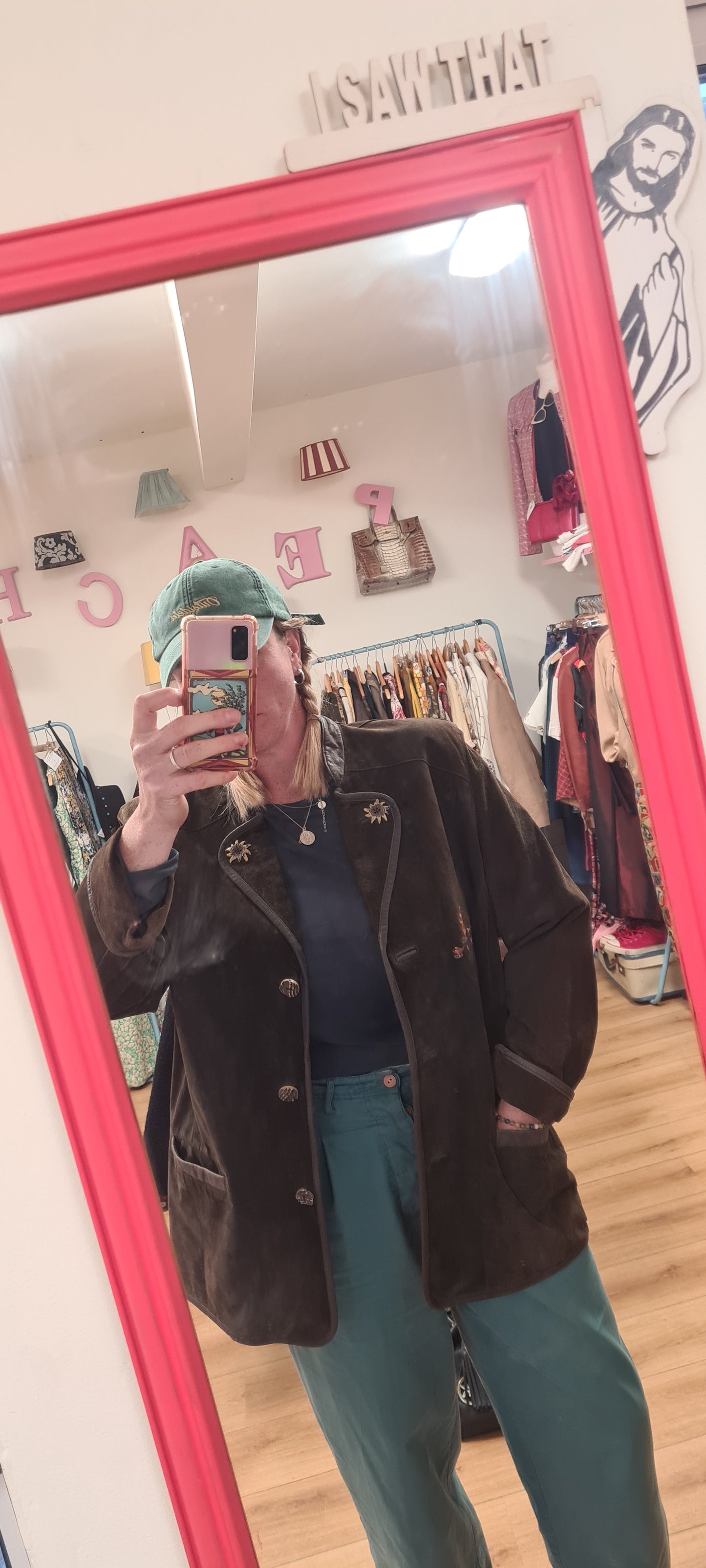 Vintage leather jacket size 16