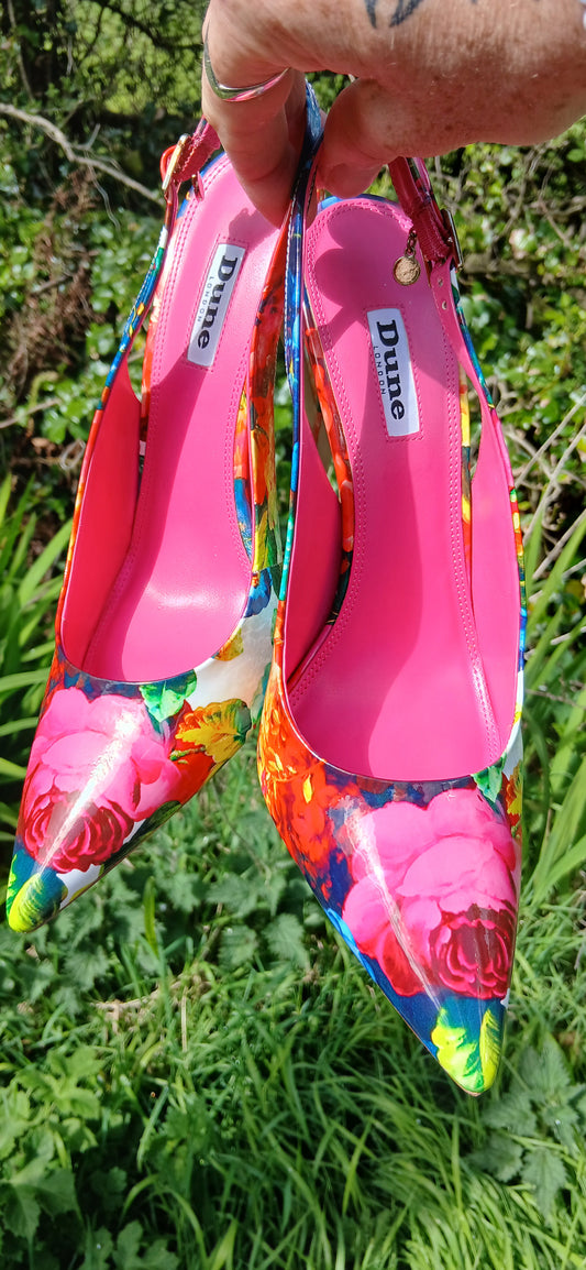 Dune heels size 8 & matching bag
