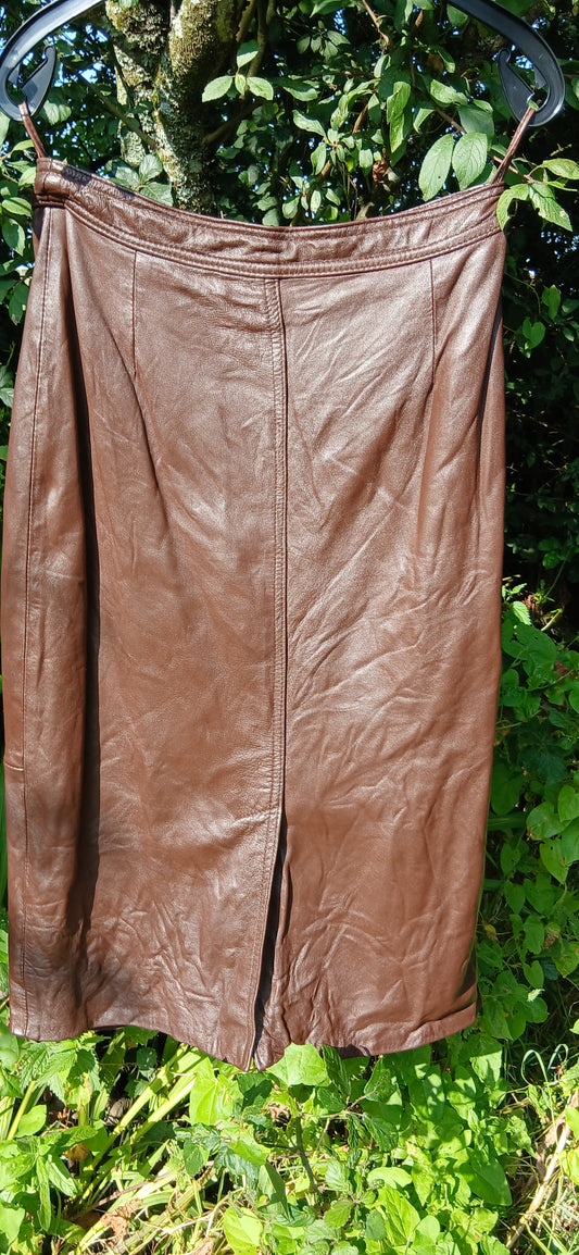 Vintage leather skirt
