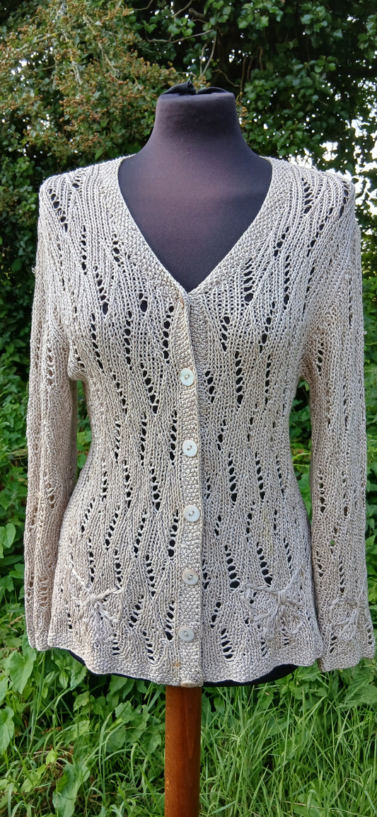 Hand knitted cardigan size 10