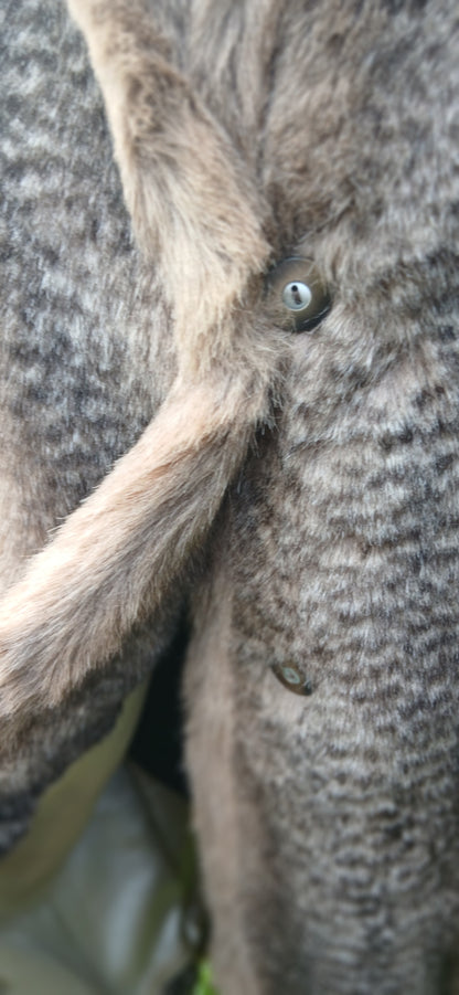 Vintage faux fur coat small