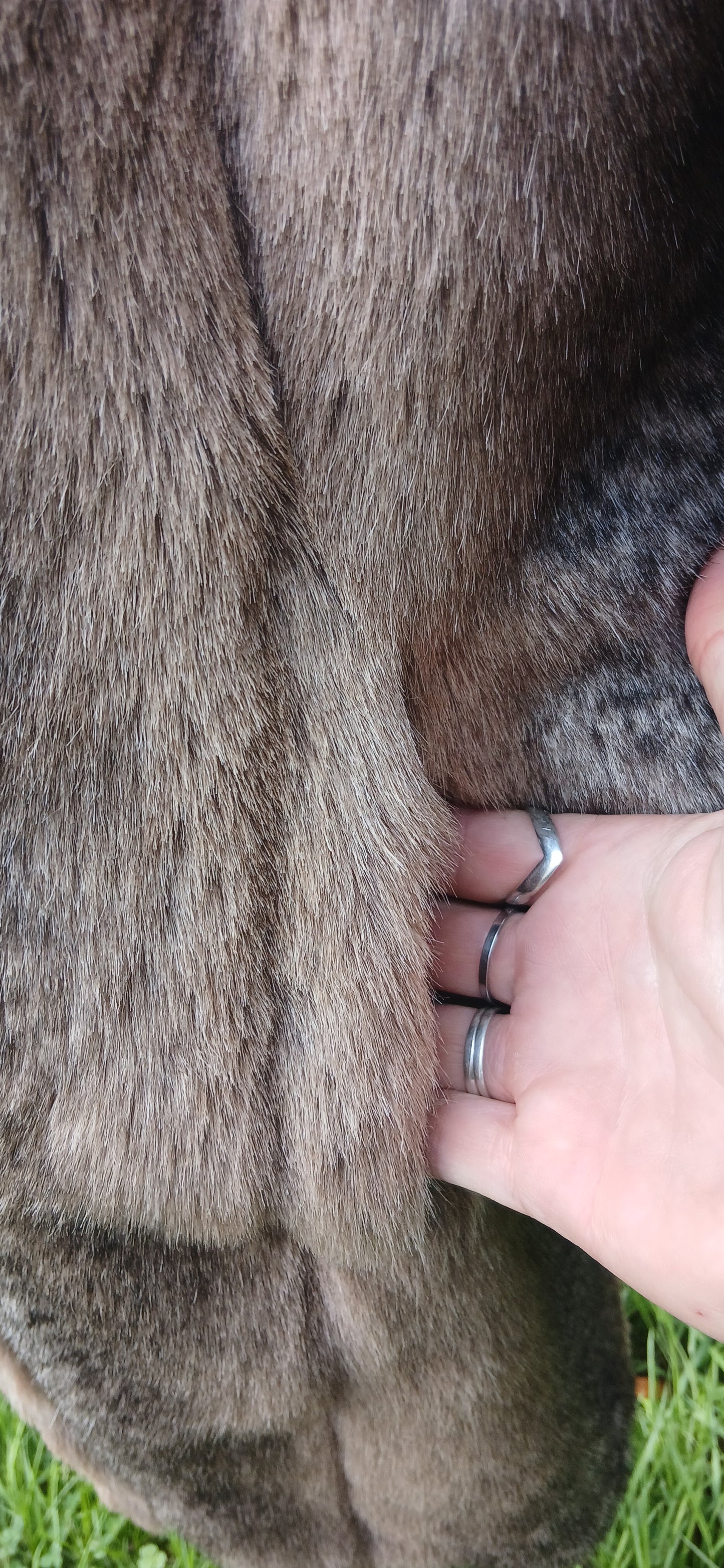 Vintage faux fur coat small