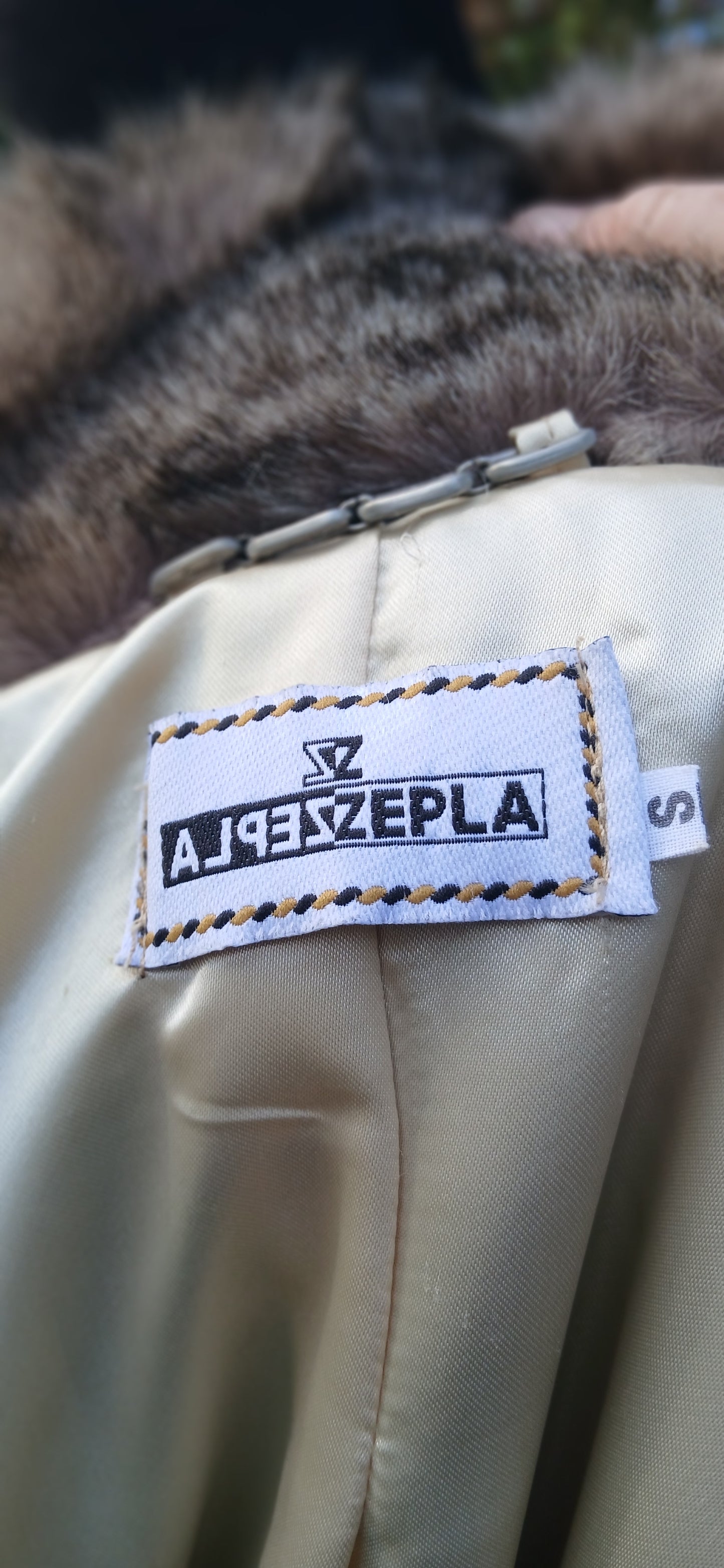 Vintage faux fur coat small