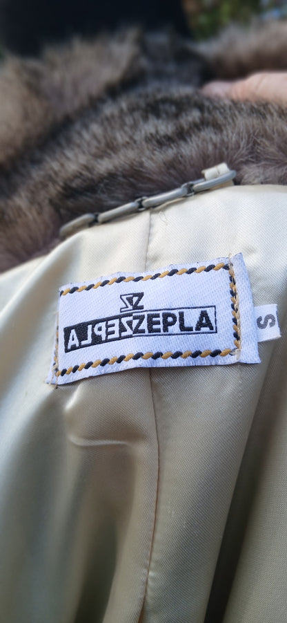 Vintage faux fur coat small