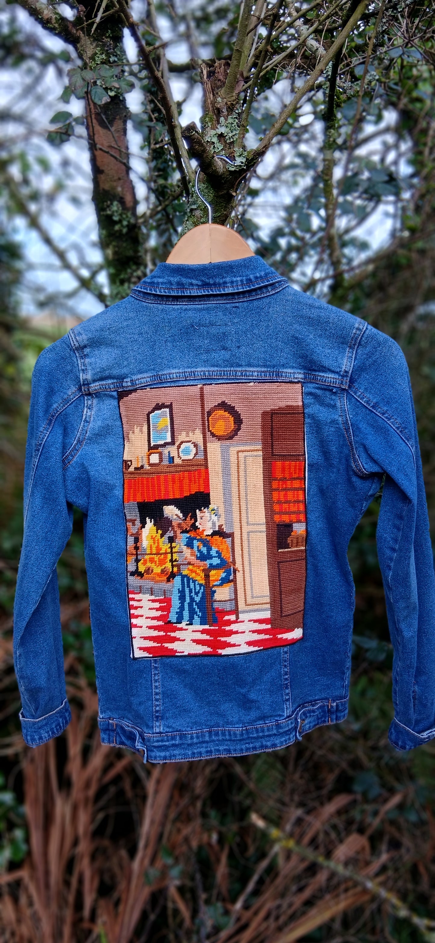 'Firestarter' reworked denims size 10