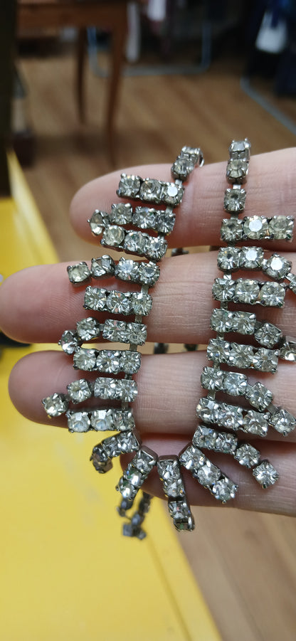 Vintage rhinestone neckline