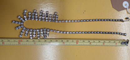 Vintage rhinestone neckline
