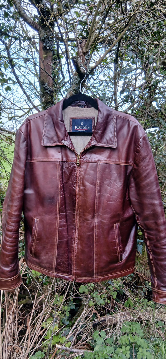 Vintage leather jacket XL