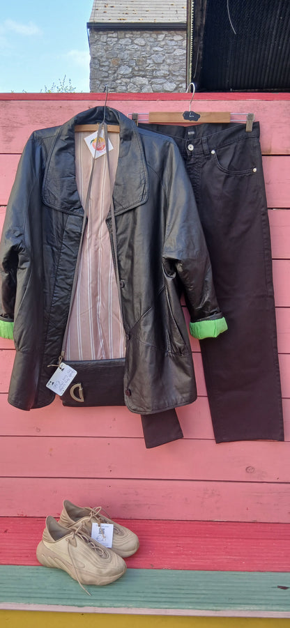 Vintage leather jacket XL