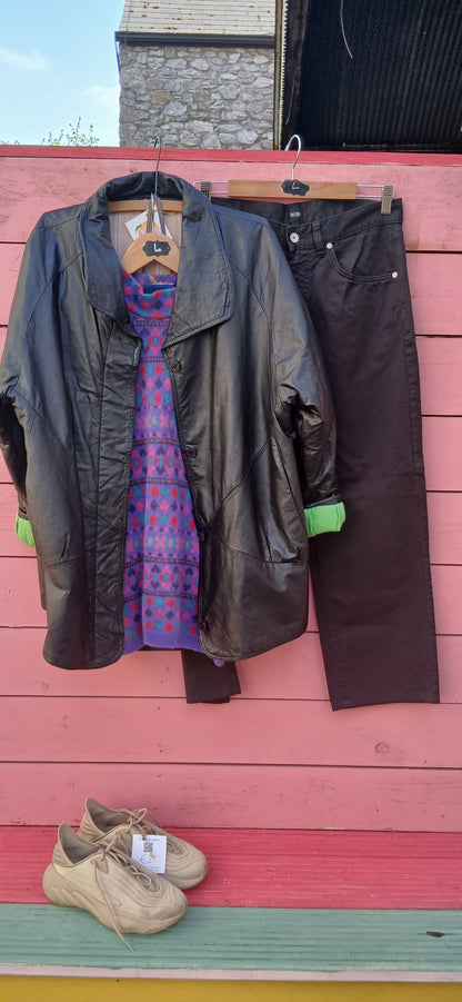 Vintage leather jacket XL