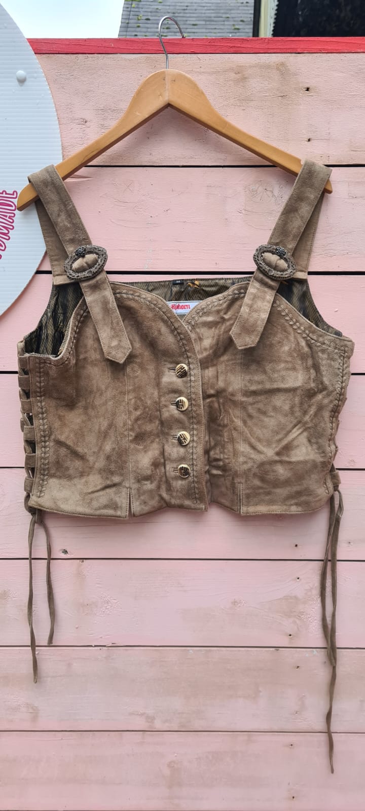 Vintage leather corset size 14