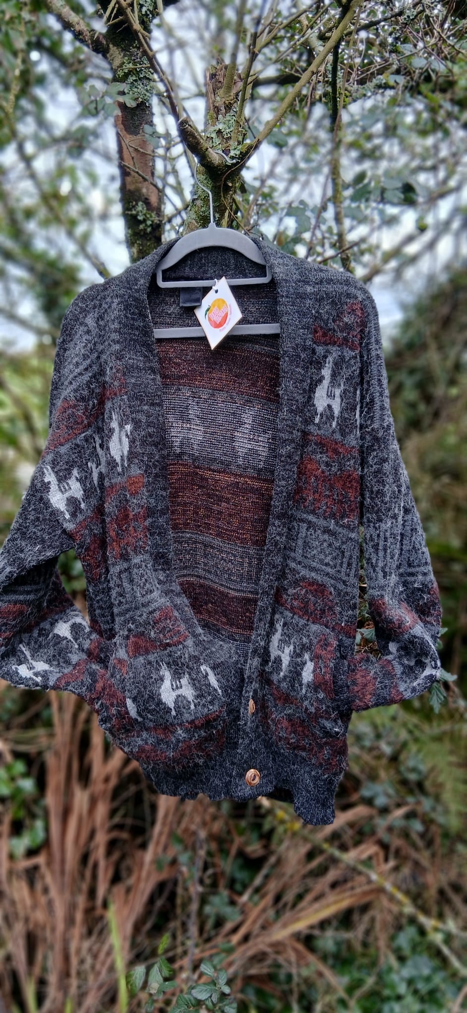Vintage wool cardigan xl