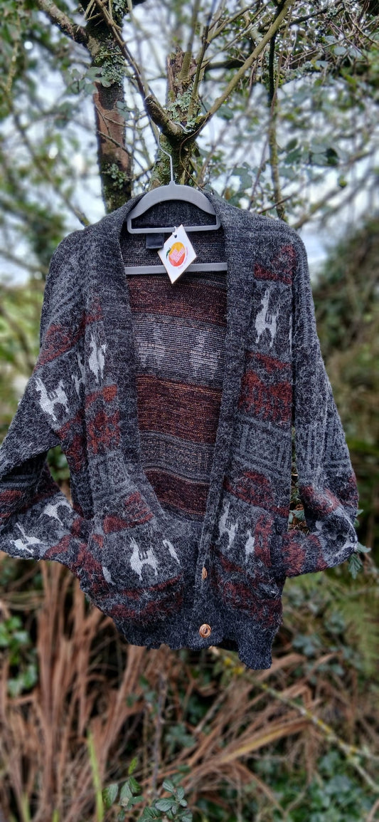 Vintage wool cardigan xl