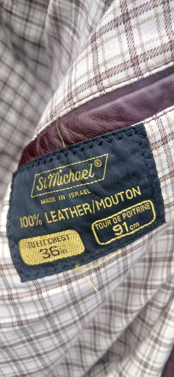Vintage leather jacket size 14