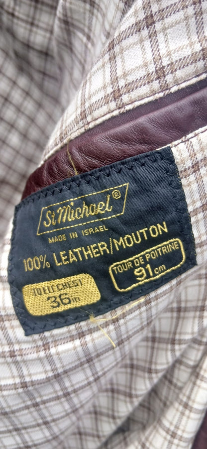 Vintage leather jacket size 14