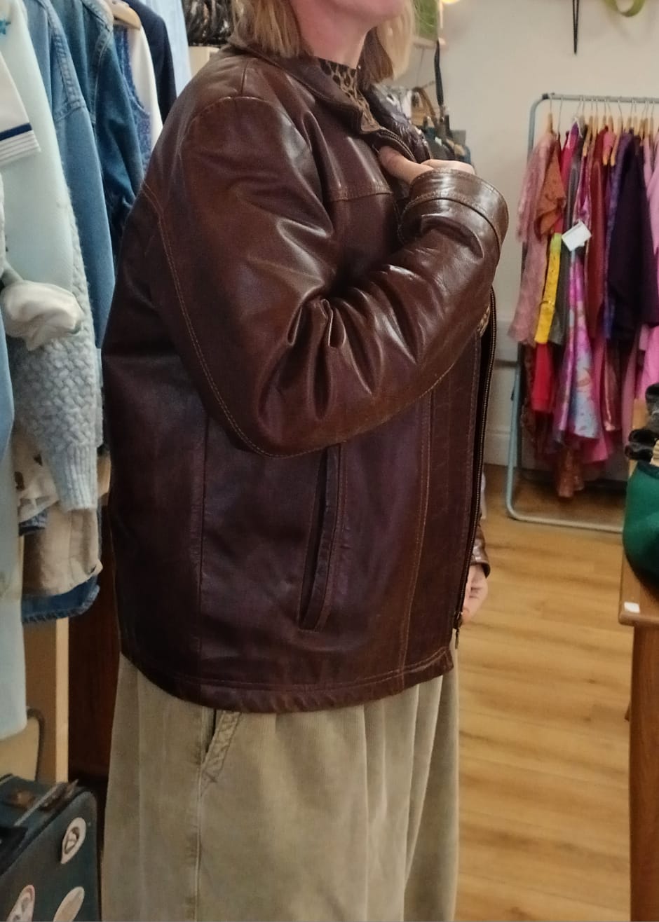 Vintage leather jacket XL