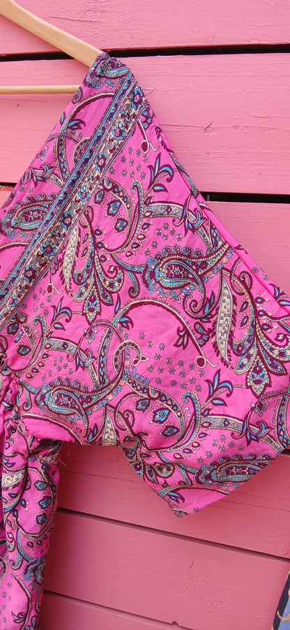 Silk Boho dress one size