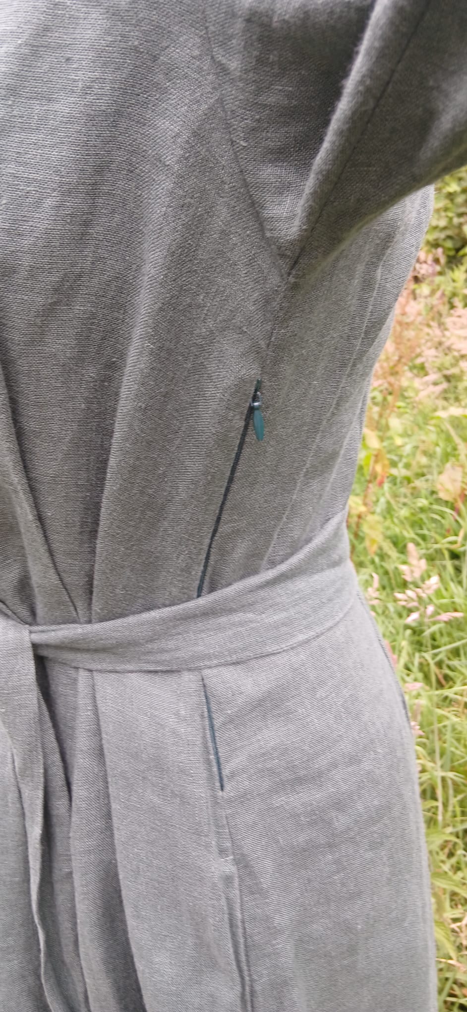 Sage linen dress size 12