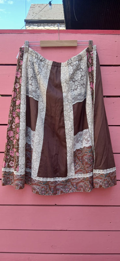 1970s vintage skirt xl