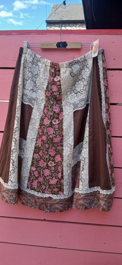 1970s vintage skirt xl