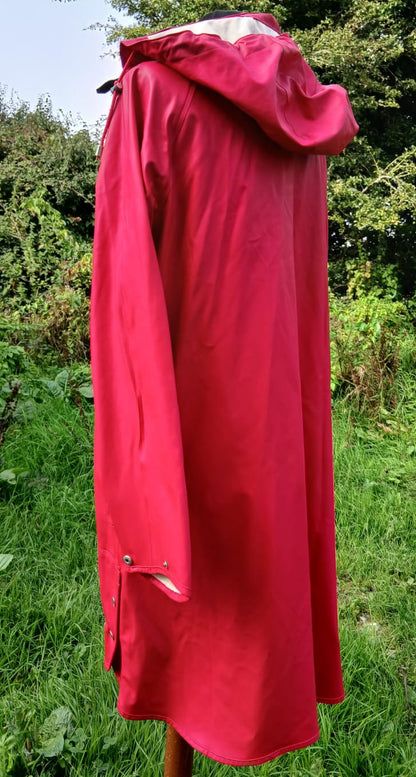 Ilse Jacobsen Cherry Red Hooded Raincoat