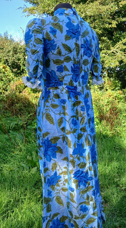 Vintage 70s Prairie Floral Maxi Dress