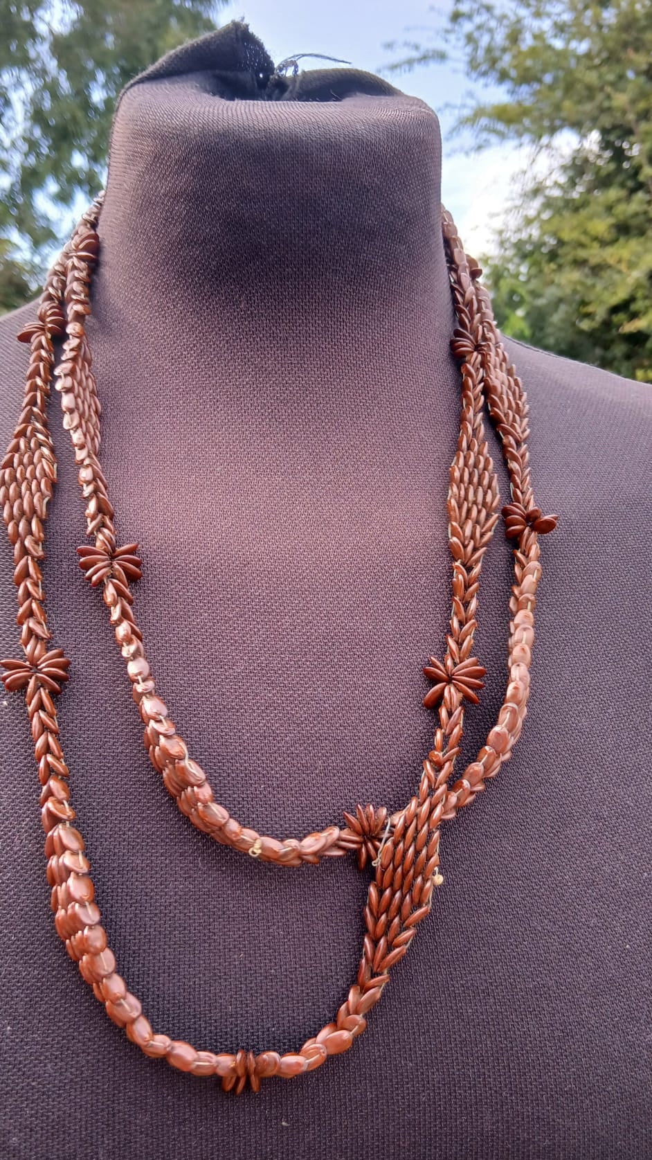 Vintage Handmade Appleseed Necklace