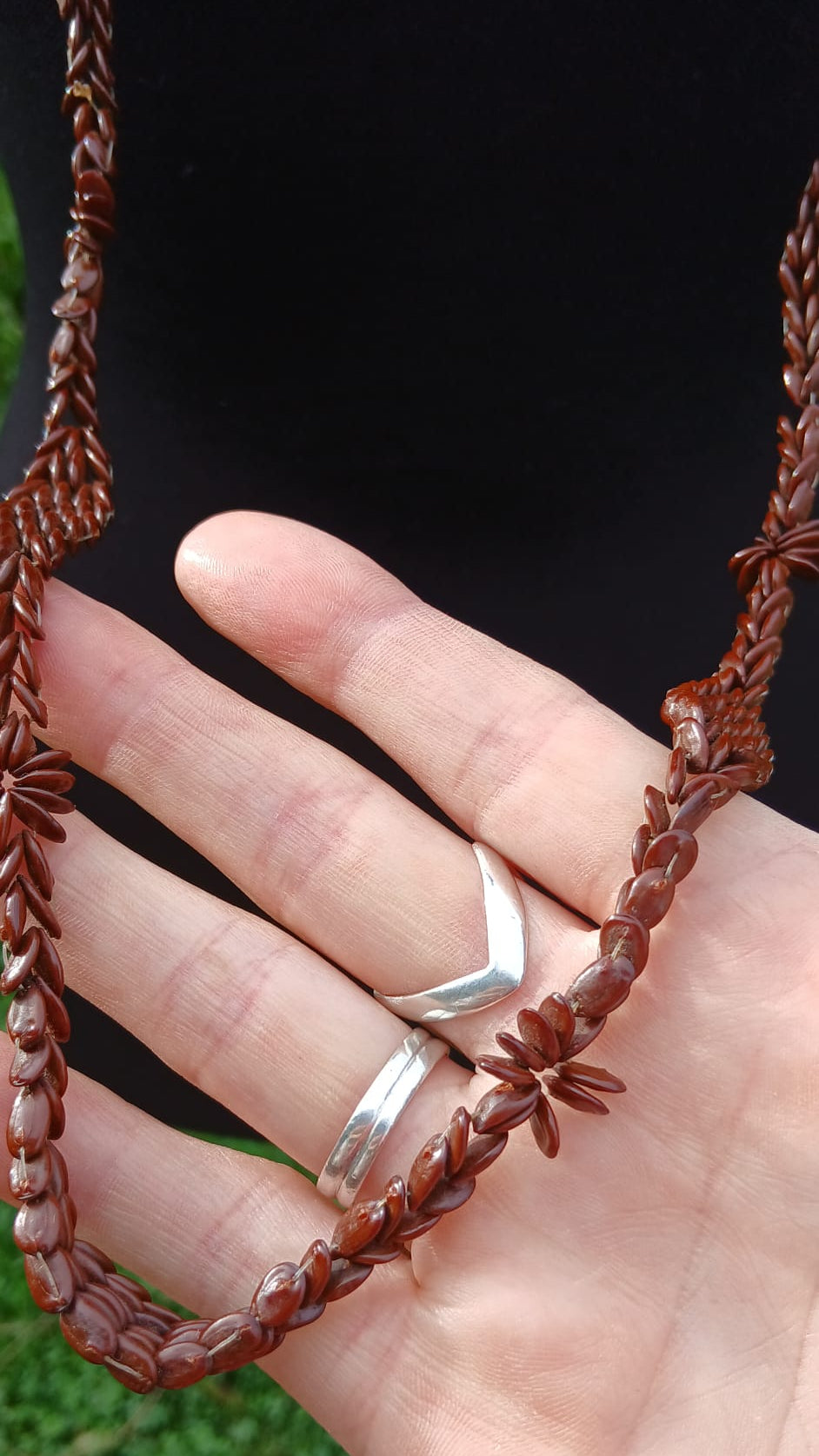 Vintage Handmade Appleseed Necklace