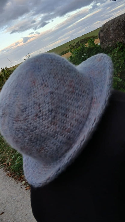 Vintage Marled Knit Fedora Hat
