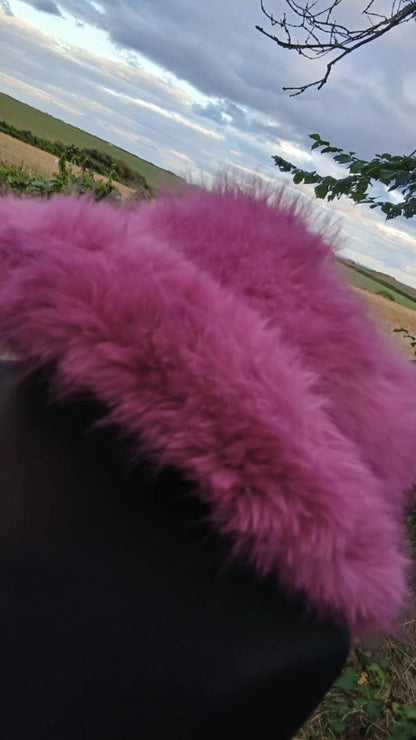 Fushia Fluffy Bucket Hat