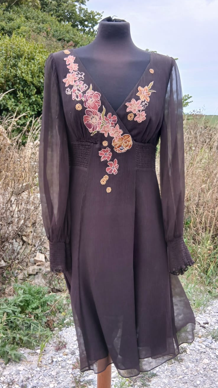 Karen Millen Floral Midi Dress size 10