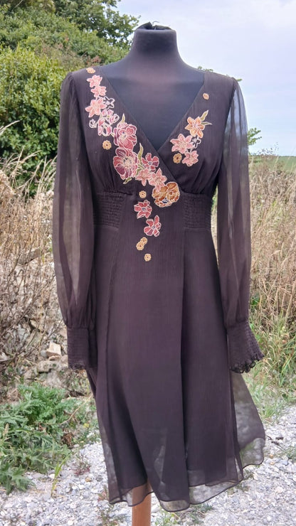 Karen Millen Floral Midi Dress size 10