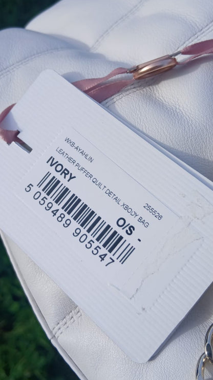 Ted Baker Ivory Leather Crossbody Bag