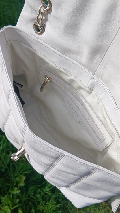 Ted Baker Ivory Leather Crossbody Bag